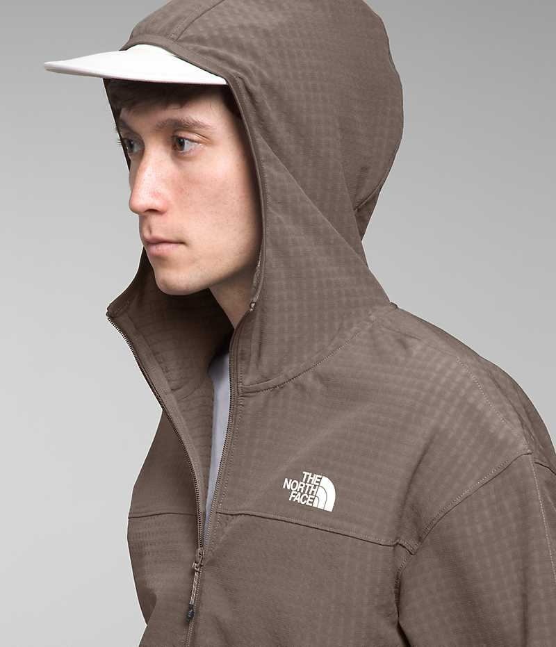 The North Face Tekware™ Grid Hoodie Fleecejakker Herre Brune | OSLO BMWHAG