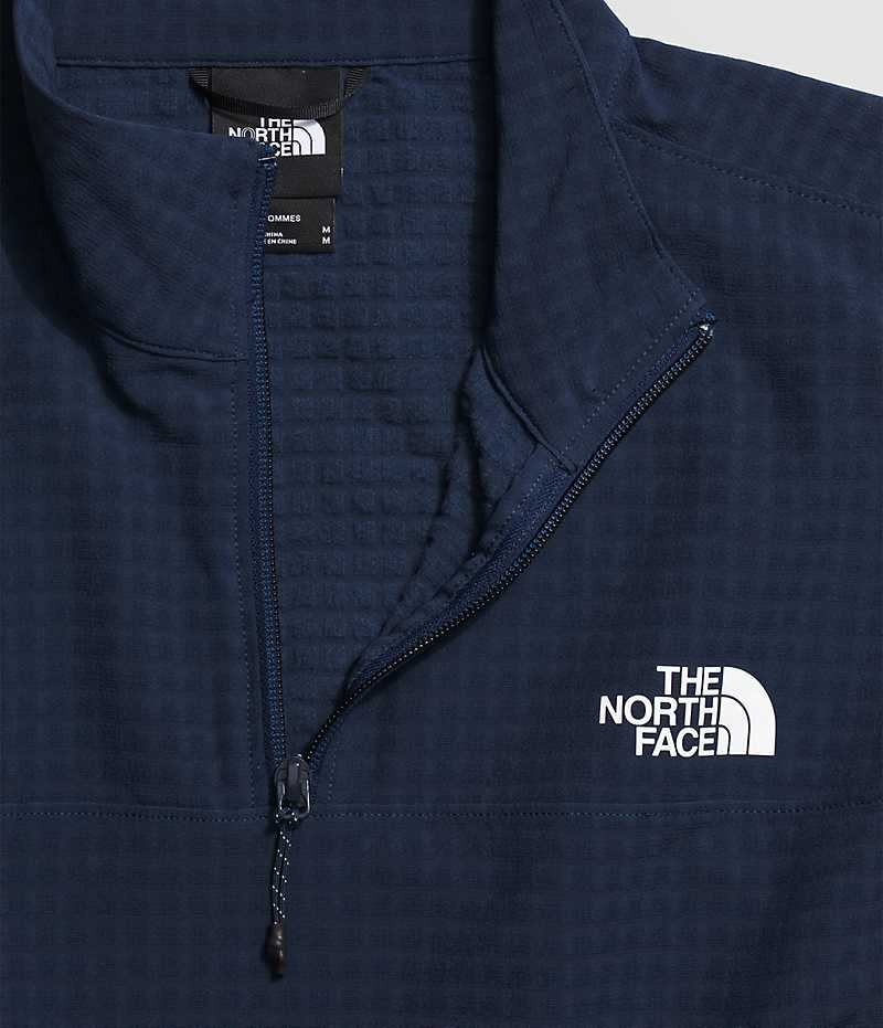 The North Face Tekware™ Grid ¼-Zip Pullover Herre Marineblå | NORGE JNHXOR