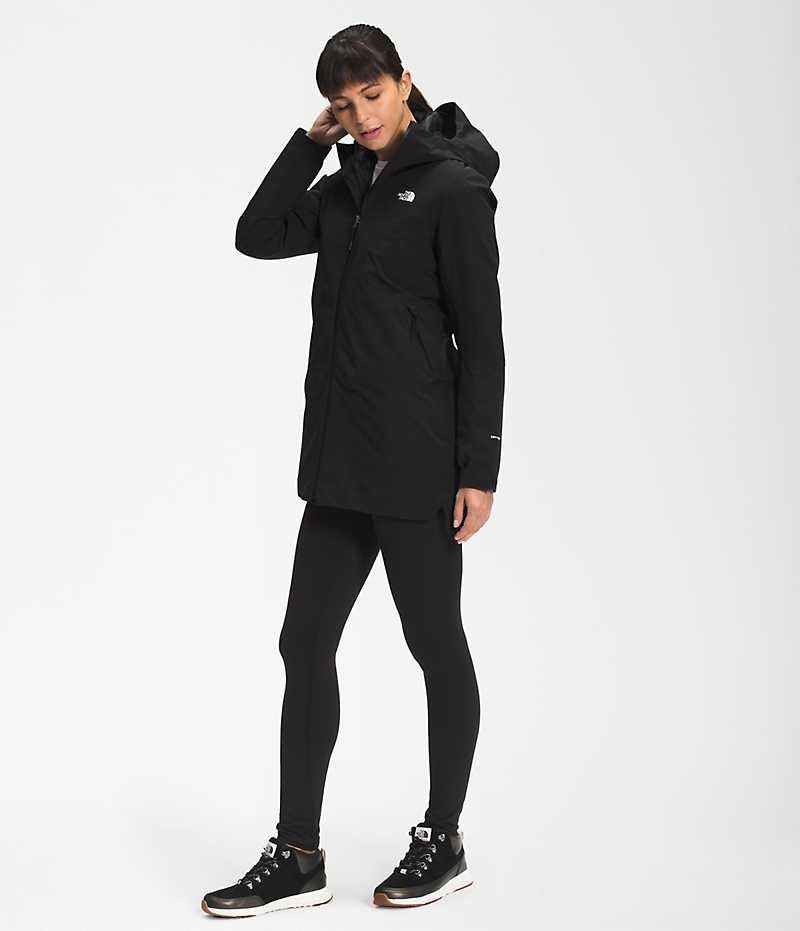 The North Face ThermoBall™ Eco Triclimate® Parka Dame Svarte | NORGE BDLSJQ