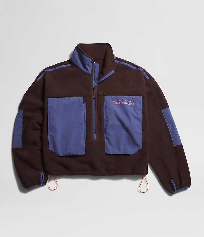 The North Face Trailwear Fantasy Ridge Flash ½-Zip Pullover Dame Brune Blå | OSLO OERPCJ