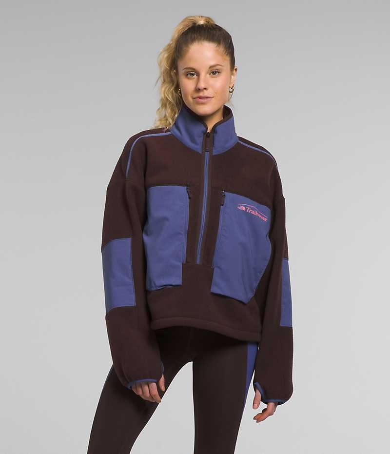 The North Face Trailwear Fantasy Ridge Flash ½-Zip Pullover Dame Brune Blå | OSLO OERPCJ