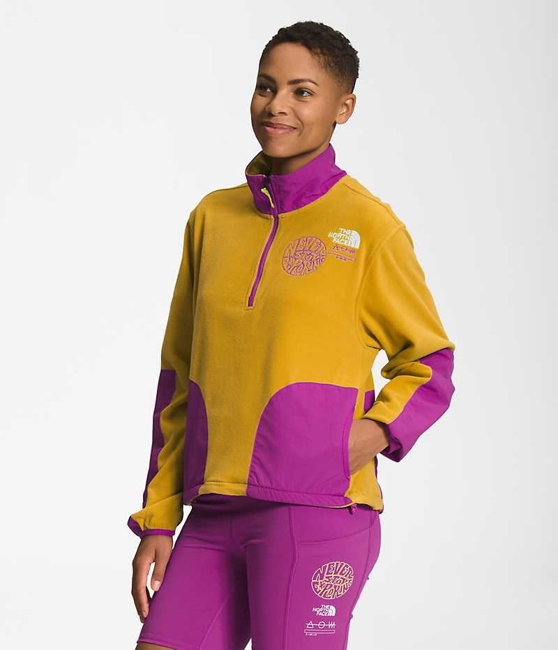 The North Face Trailwear Fantasy Ridge ½-Zip Sweatshirt Dame Gul Lilla | NORGE UHDRSE