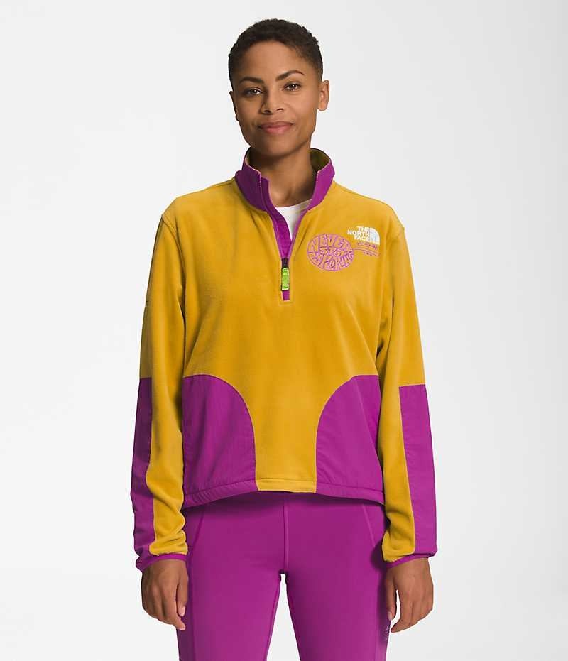 The North Face Trailwear Fantasy Ridge ½-Zip Sweatshirt Dame Gul Lilla | NORGE UHDRSE