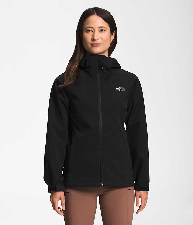 The North Face Valle Vista Stretch Regnjakke Dame Svarte | NORGE KXTYOL