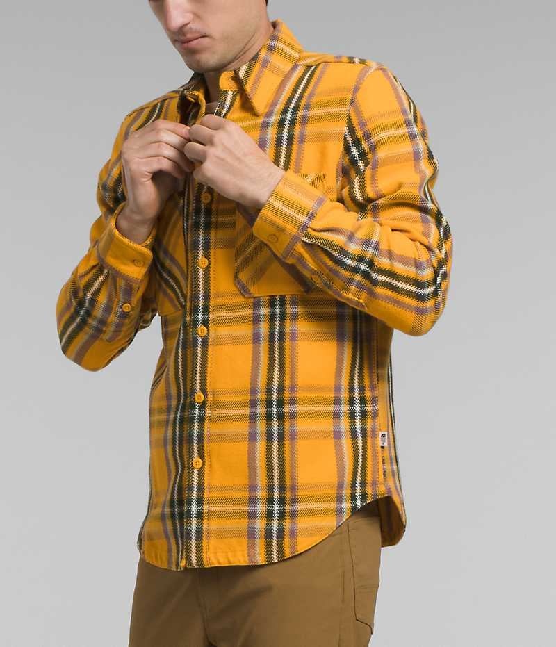 The North Face Valley Twill Flannel Skjorte Herre Gull | NORGE UZBGCI