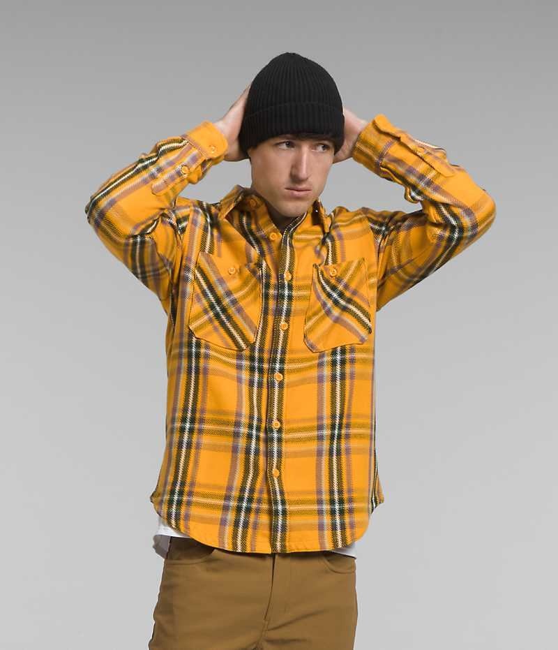 The North Face Valley Twill Flannel Skjorte Herre Gull | NORGE UZBGCI