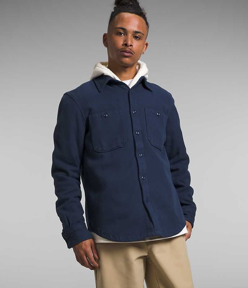 The North Face Valley Twill Flannel Skjorte Herre Marineblå | NORGE EMSIFP